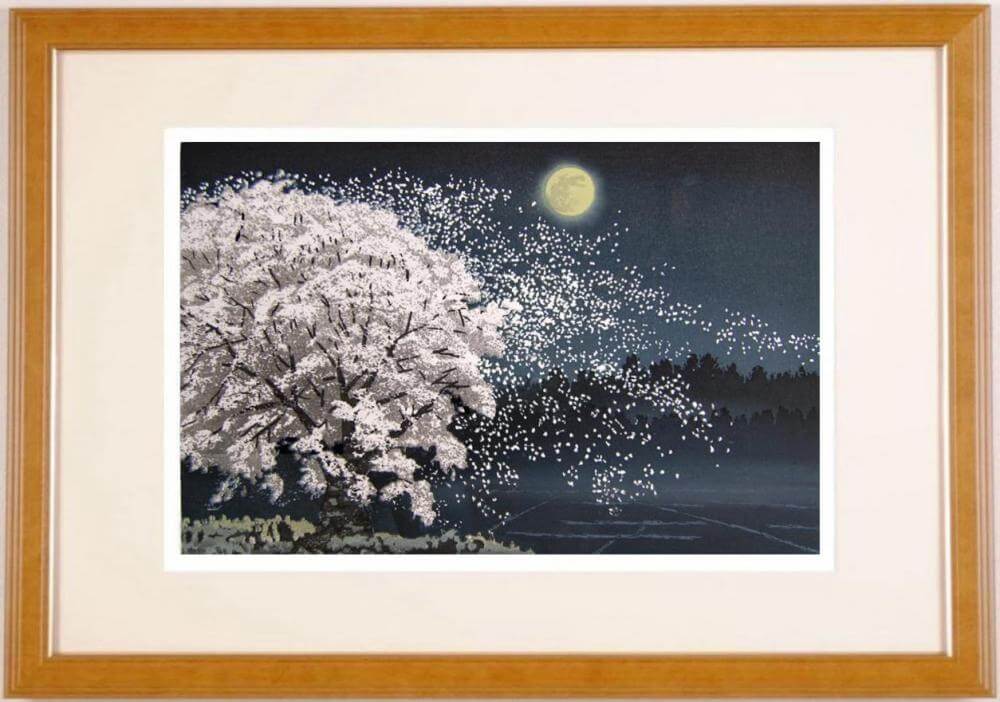 宮本秋風 月下の桜
