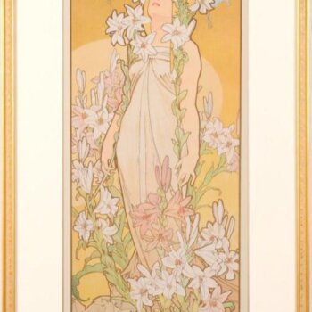 アルフォンス・ミュシャ 花・百合