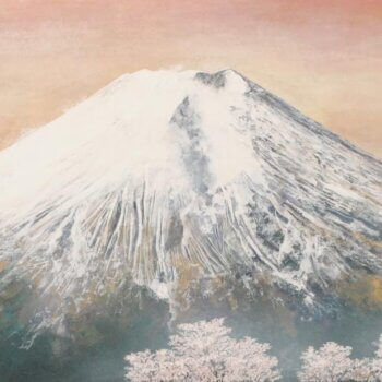 笠青峰 富士の朝