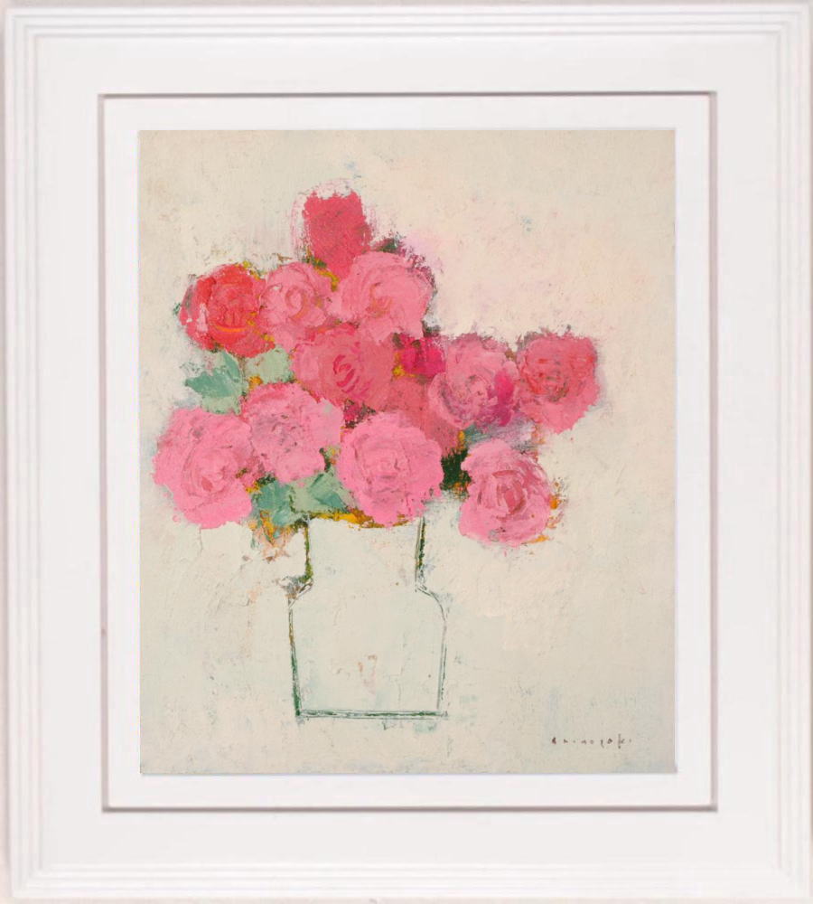 篠崎晴夫 ピンクと赤の薔薇