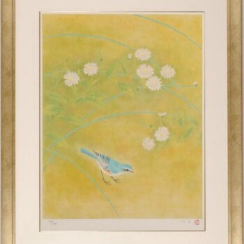 上村松篁 瑠璃ひたき